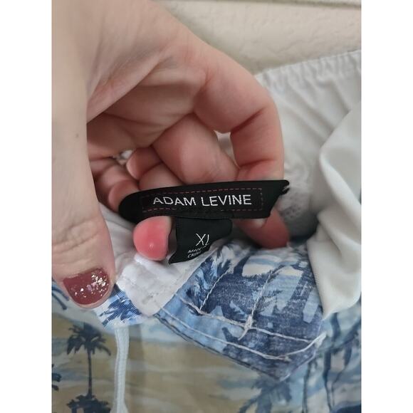Adam Levine Blue Hawaiian Beach Swimming Swim Trunks Board Shorts Men's Size XL - Picture 3 of 3